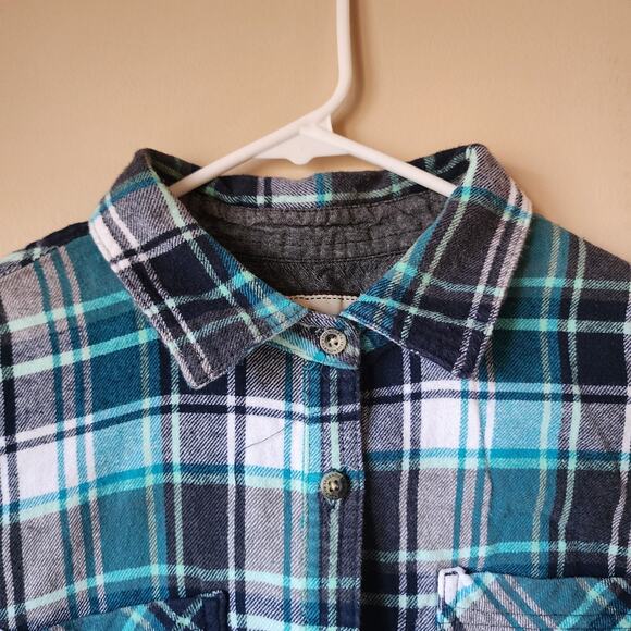 Legendary Whitetails Flannel Shirt Womens Size XL Blue Plaid Long Sleeve Button - Picture 2 of 11